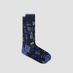 Abstract Mid-Calf Socks