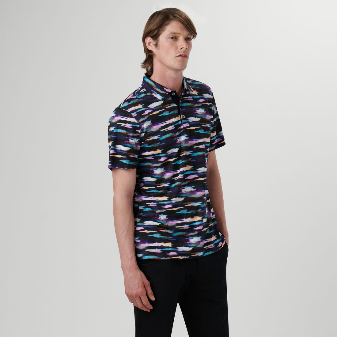 Hendrix Abstract Print Polo Shirt