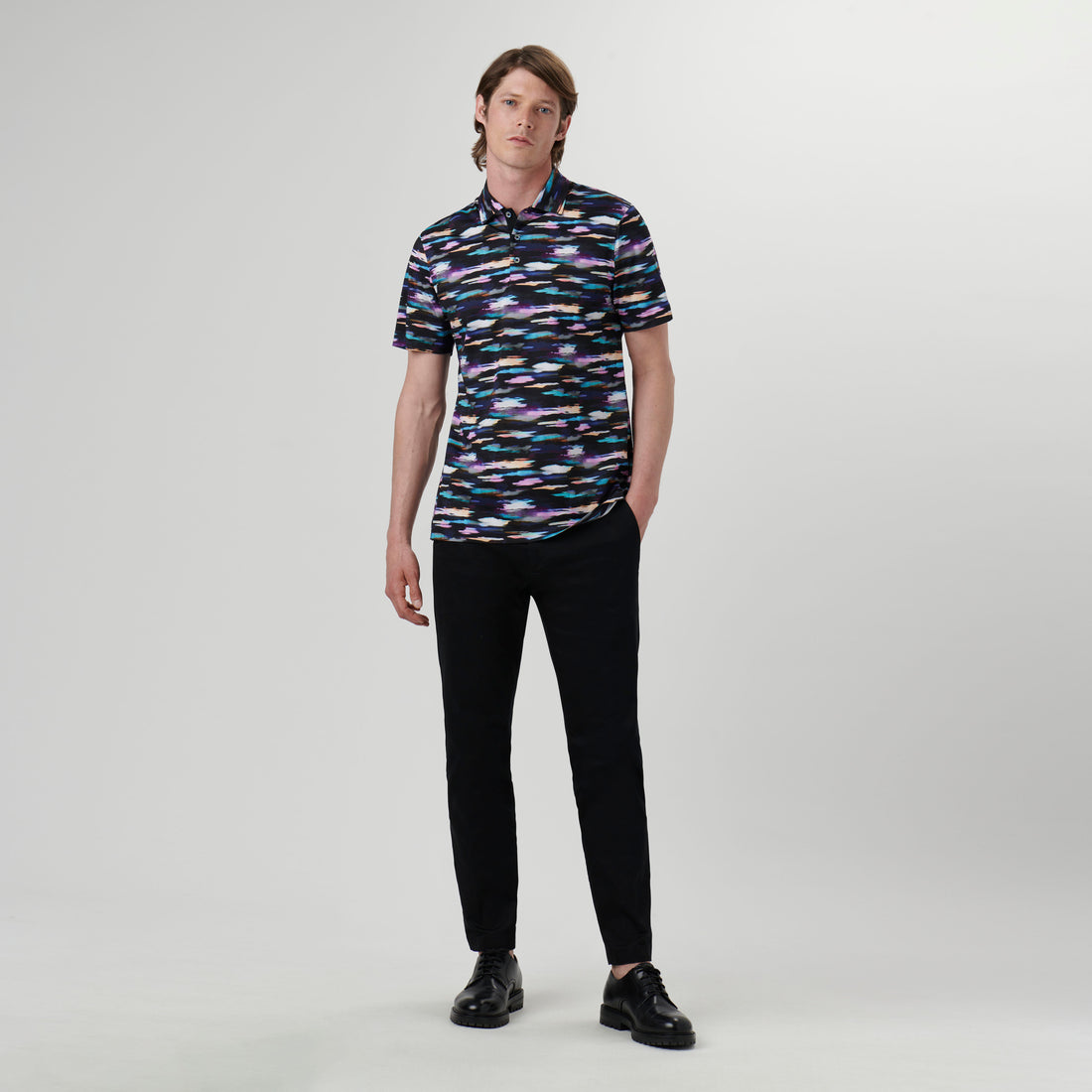 Hendrix Abstract Print Polo Shirt