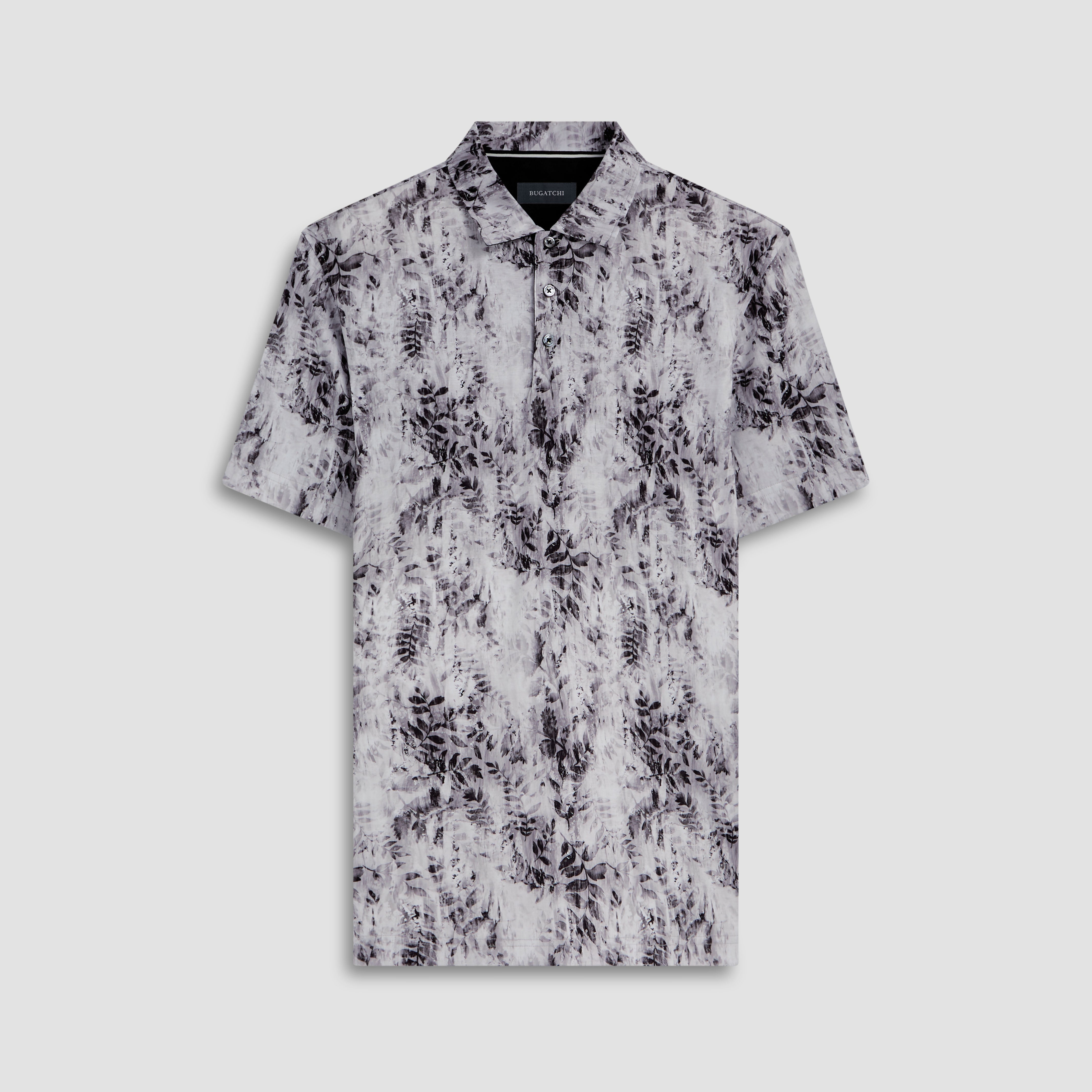 Hendrix Leaf Print Polo Shirt – BUGATCHI