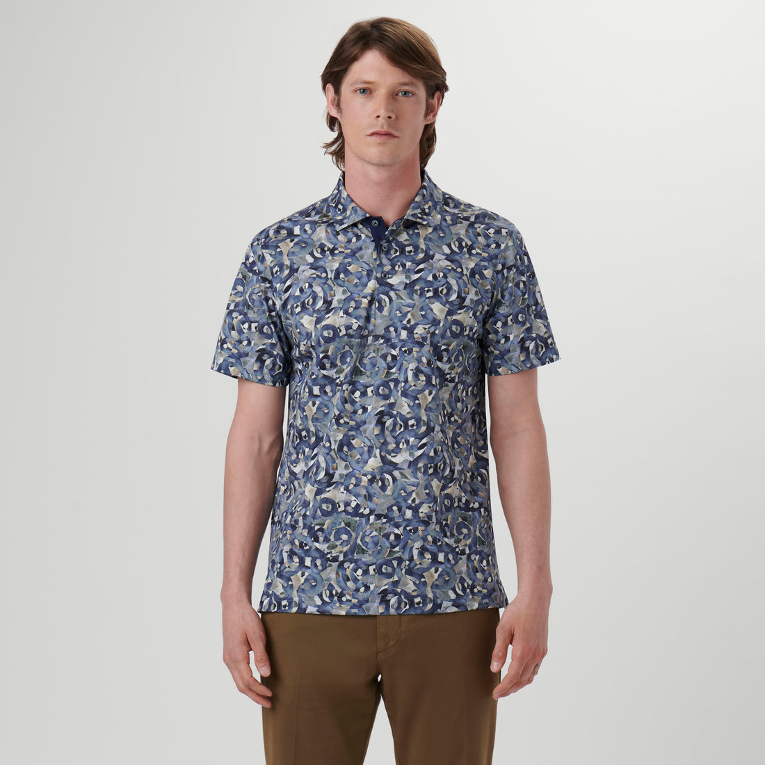 Hendrix Abstract Print Polo Shirt