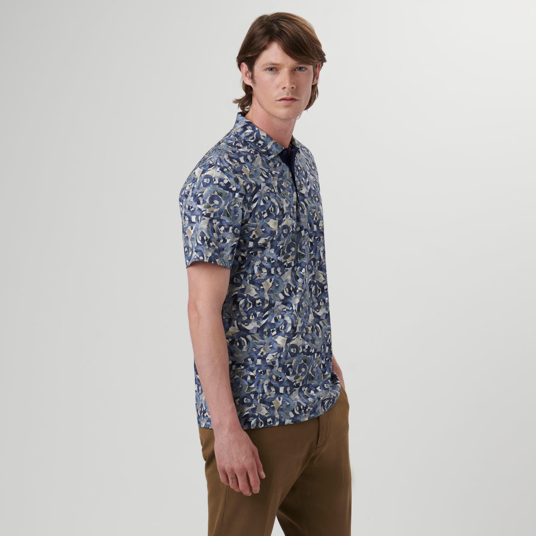 Hendrix Abstract Print Polo Shirt