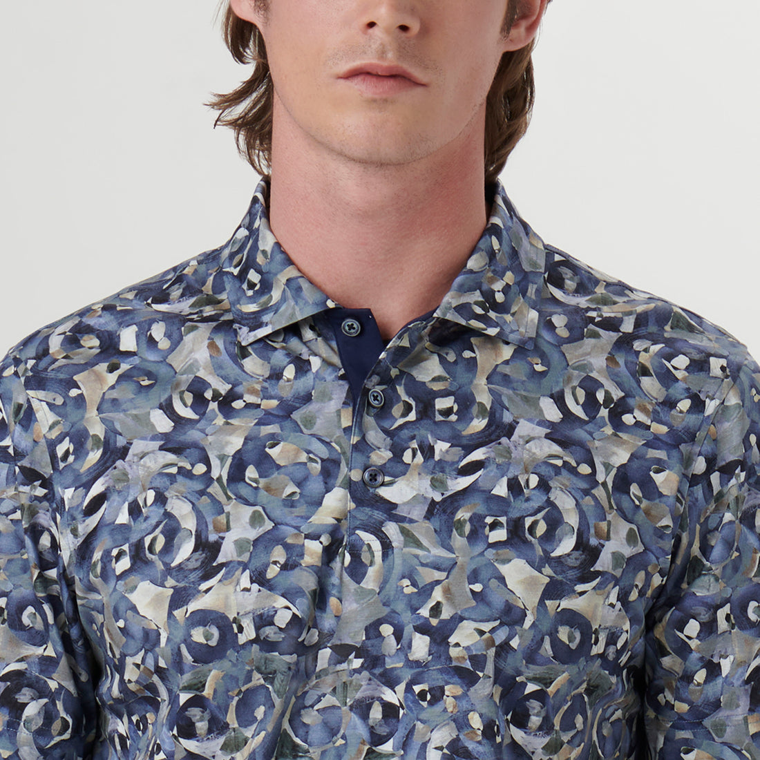 Hendrix Abstract Print Polo Shirt