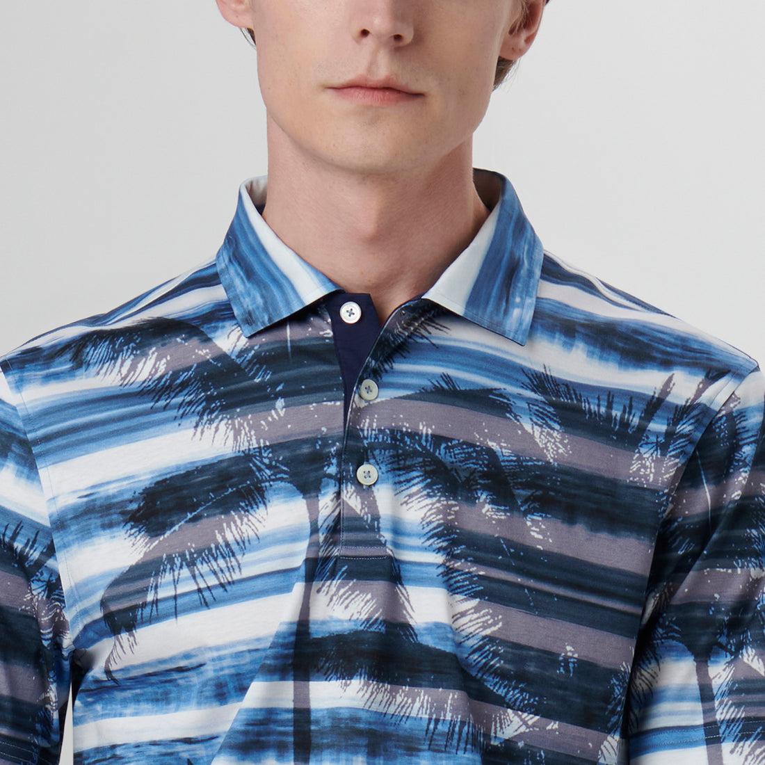 Hendrix Palm Tree Print Polo Shirt