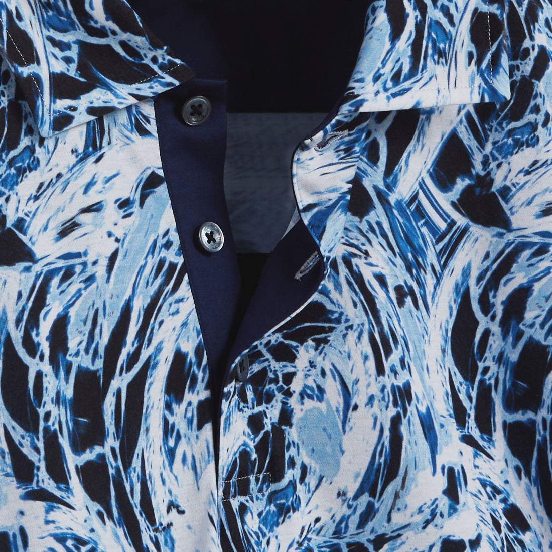 Hendrix Abstract Print Polo Shirt