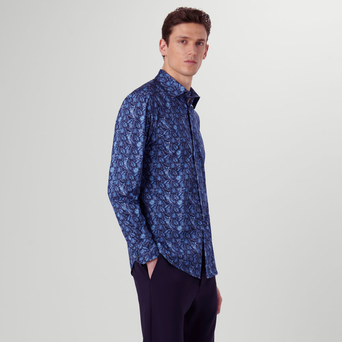 James Leaf Print OoohCotton Shirt