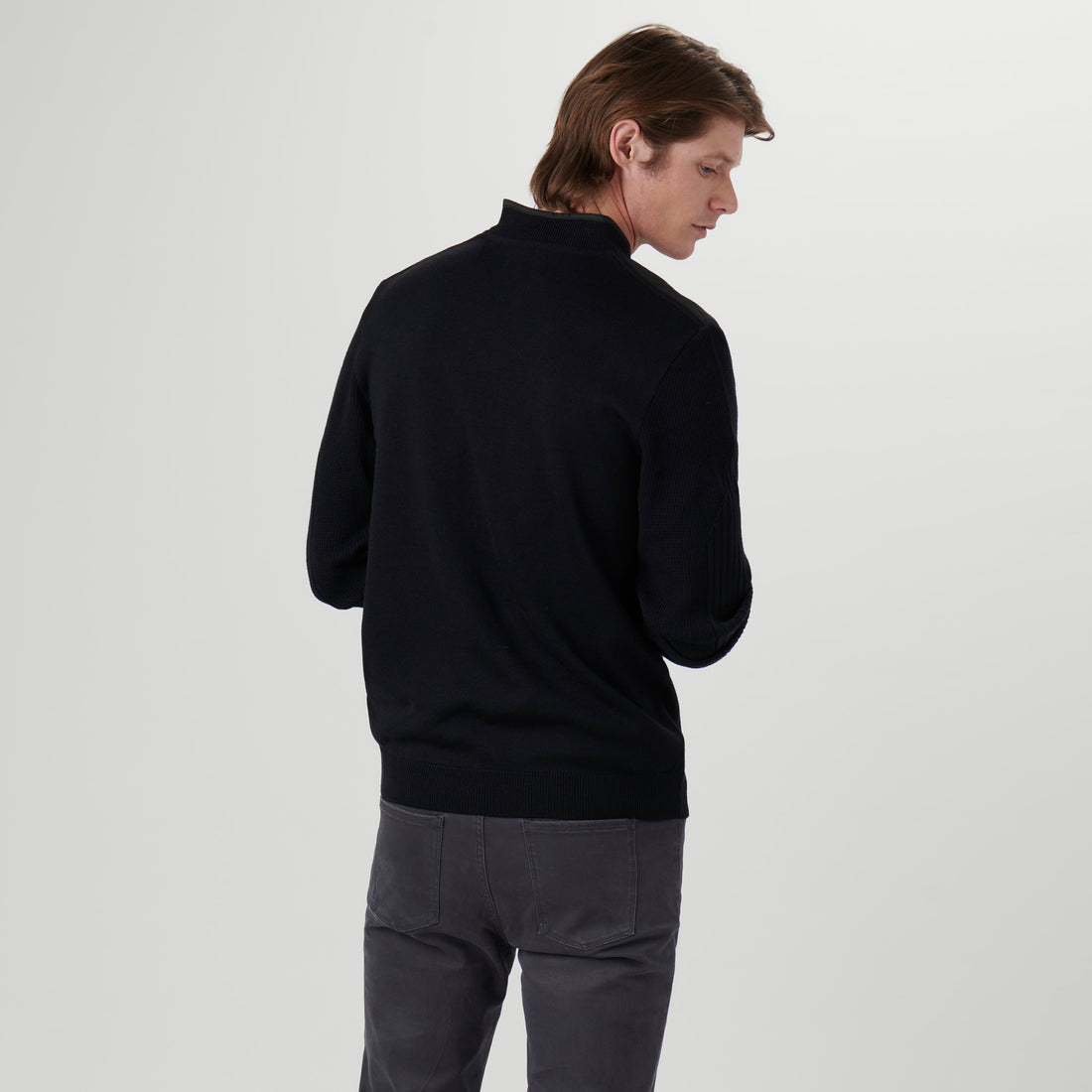 Solid Quarter Zip Sweater