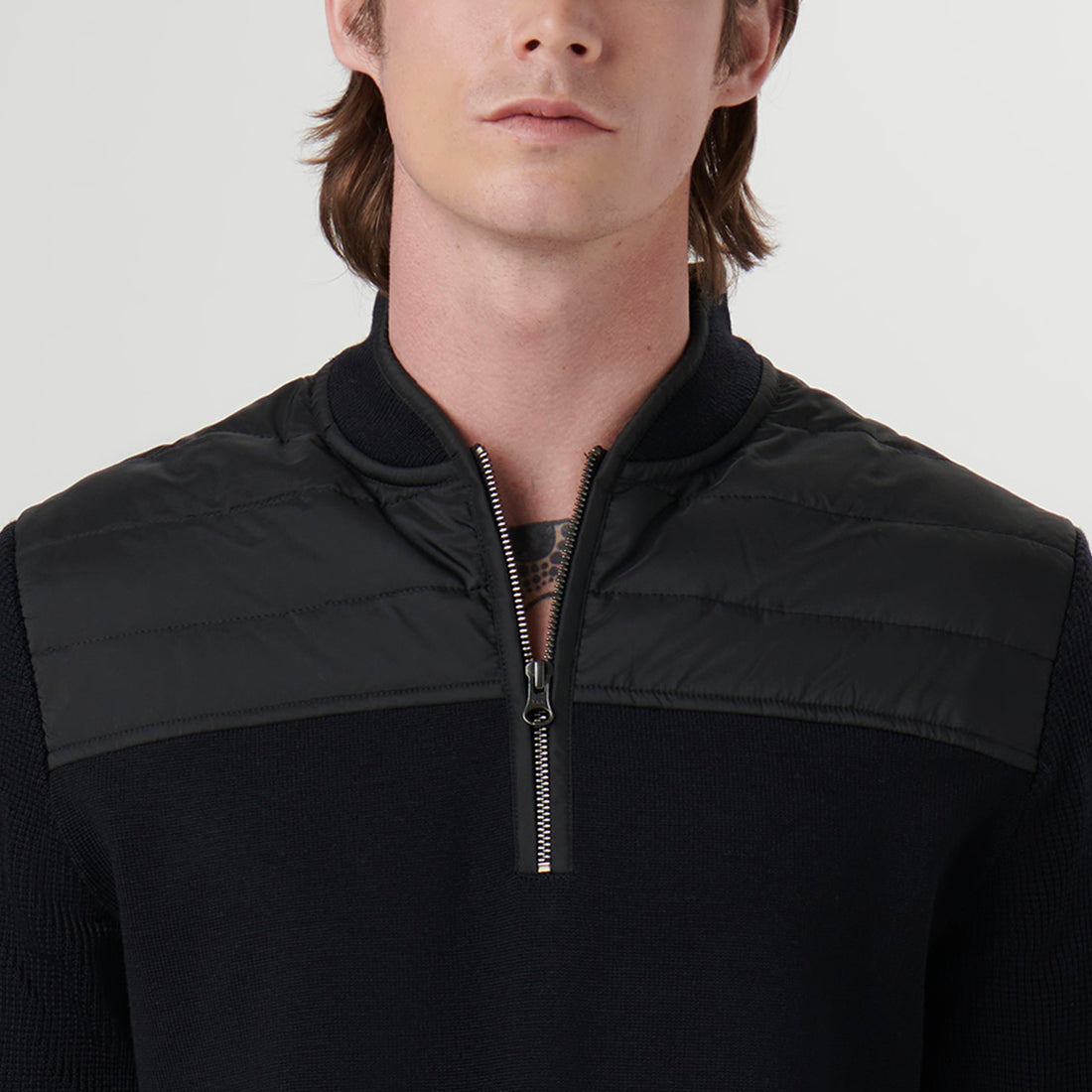 Solid Quarter Zip Sweater