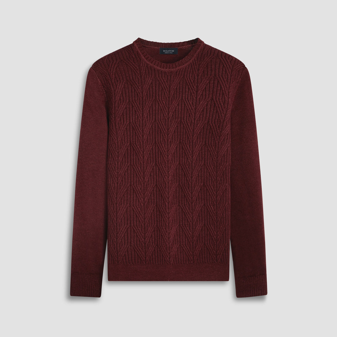 Wool & high quality Co Burgundy 100% Merino Wool Pullover Sweater Crew Neck Made in Italy M