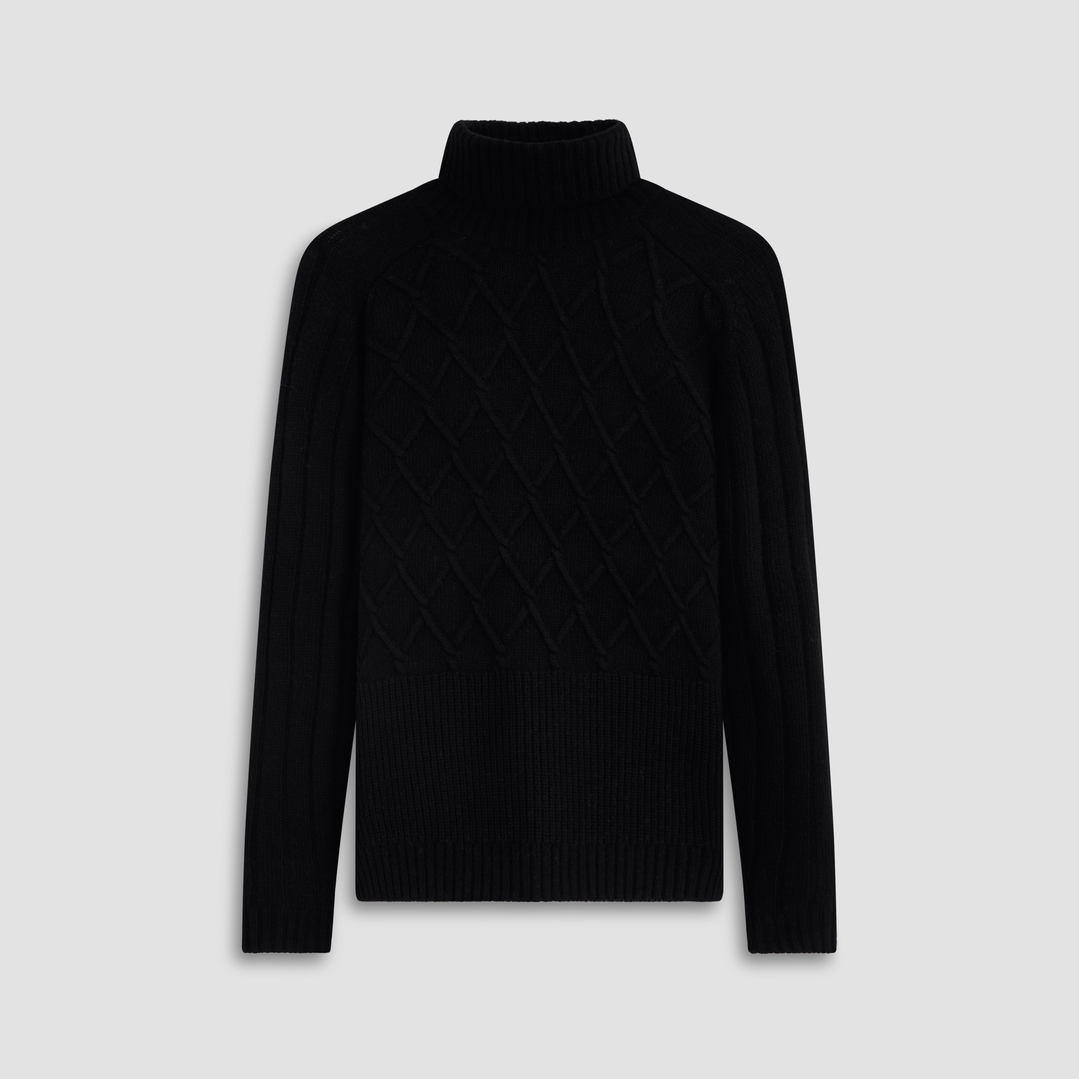 Diamond Stitch Turtleneck Sweater – BUGATCHI