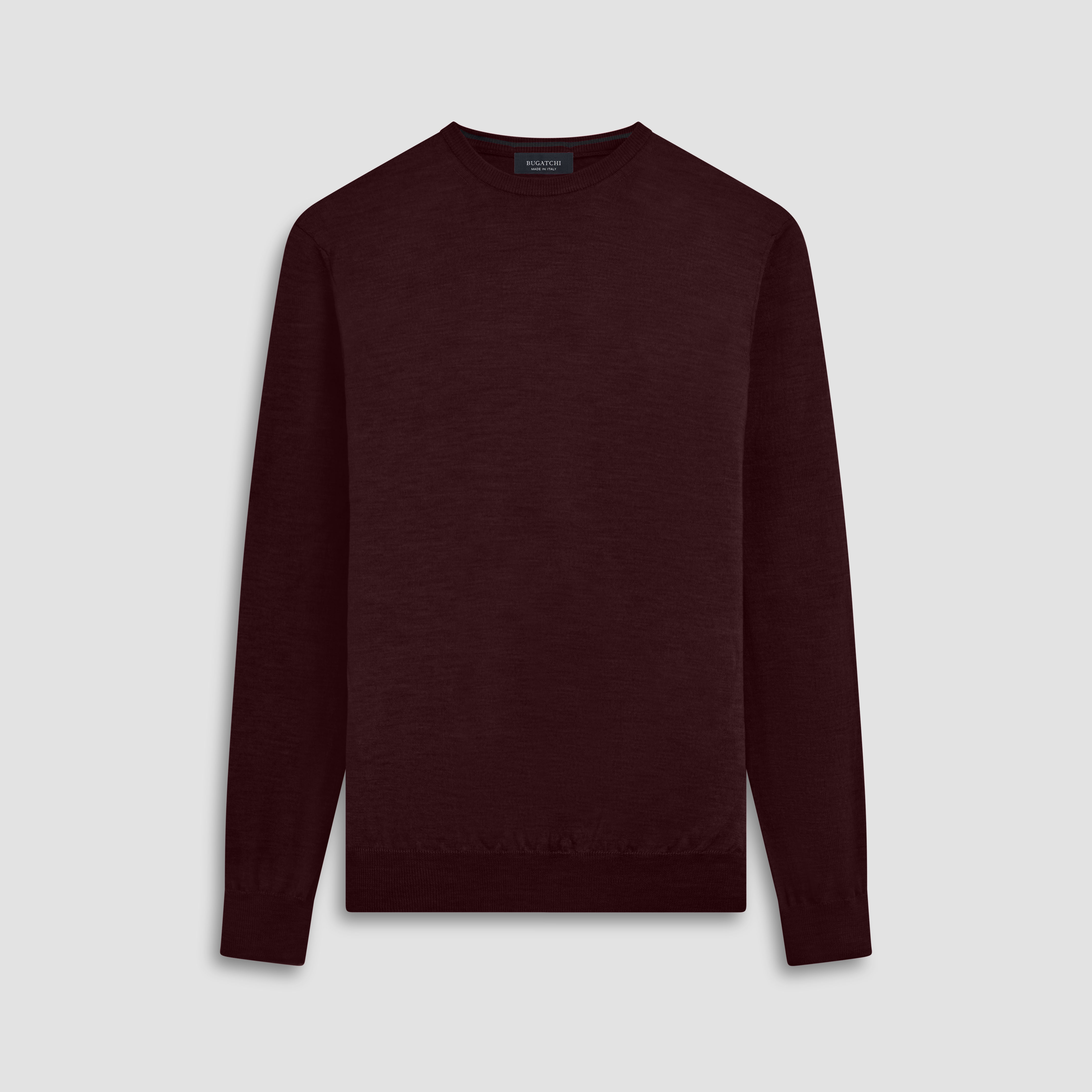 New Nordstrom Signature 100% newest Merino Wool Washable Crew Neck Sweater Burgundy S