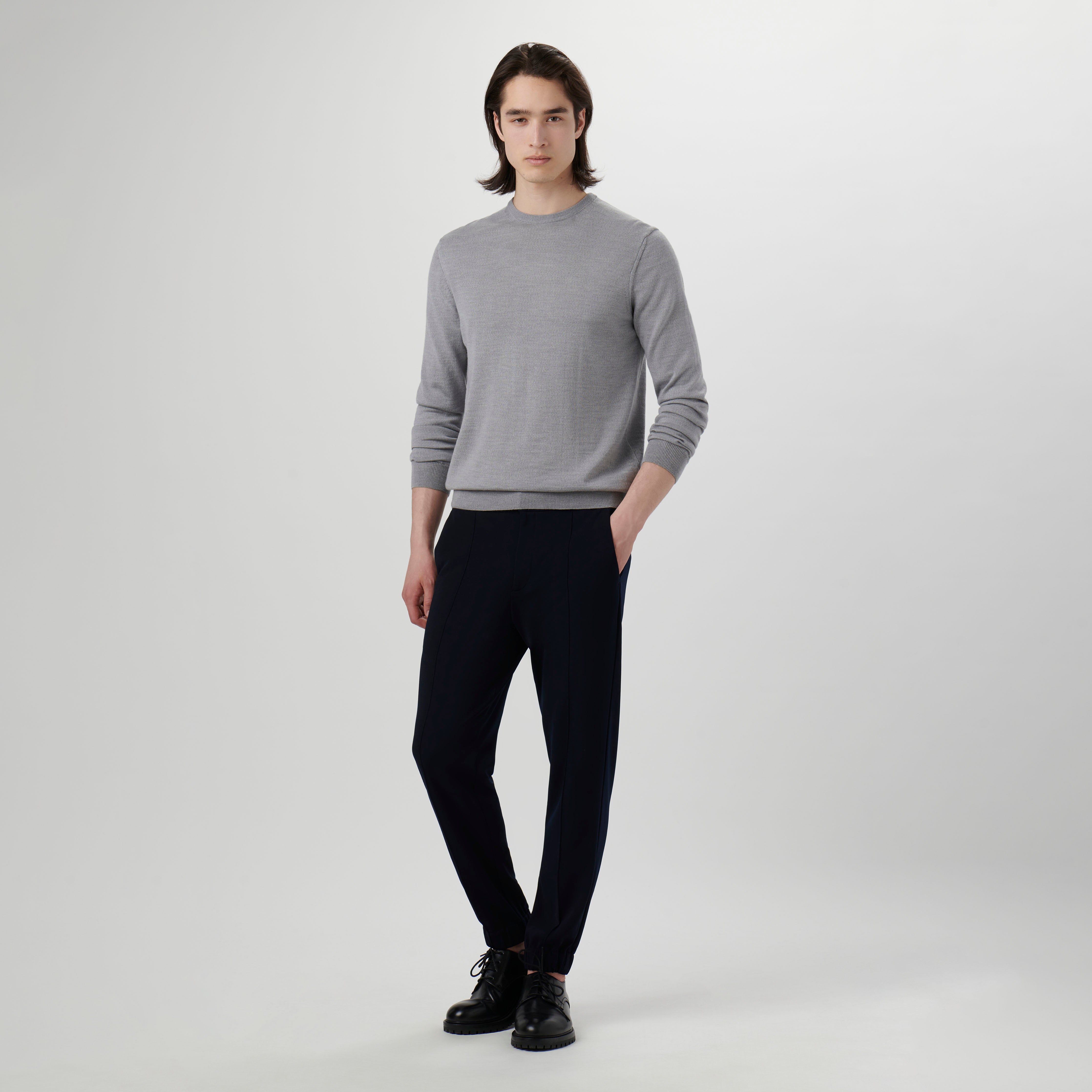 Super Merino Solid Crew Neck Sweater