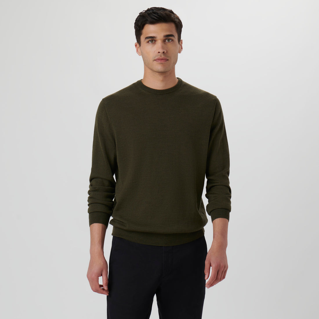 Super Merino Solid Crew Neck Sweater