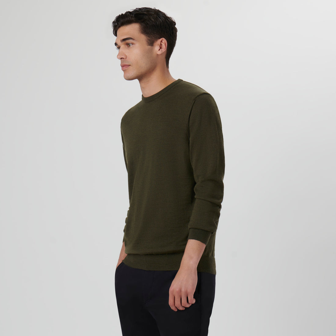 Super Merino Solid Crew Neck Sweater