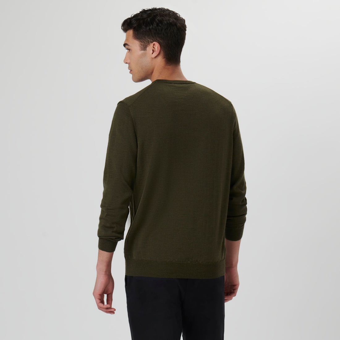 Super Merino Solid Crew Neck Sweater