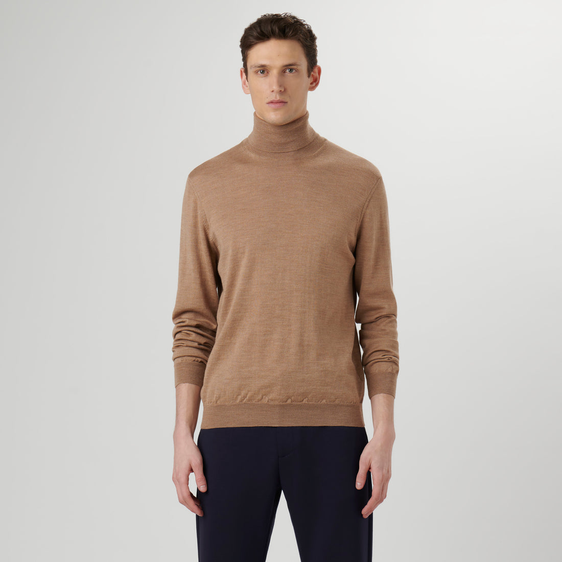 Super Merino Solid Turtleneck Sweater