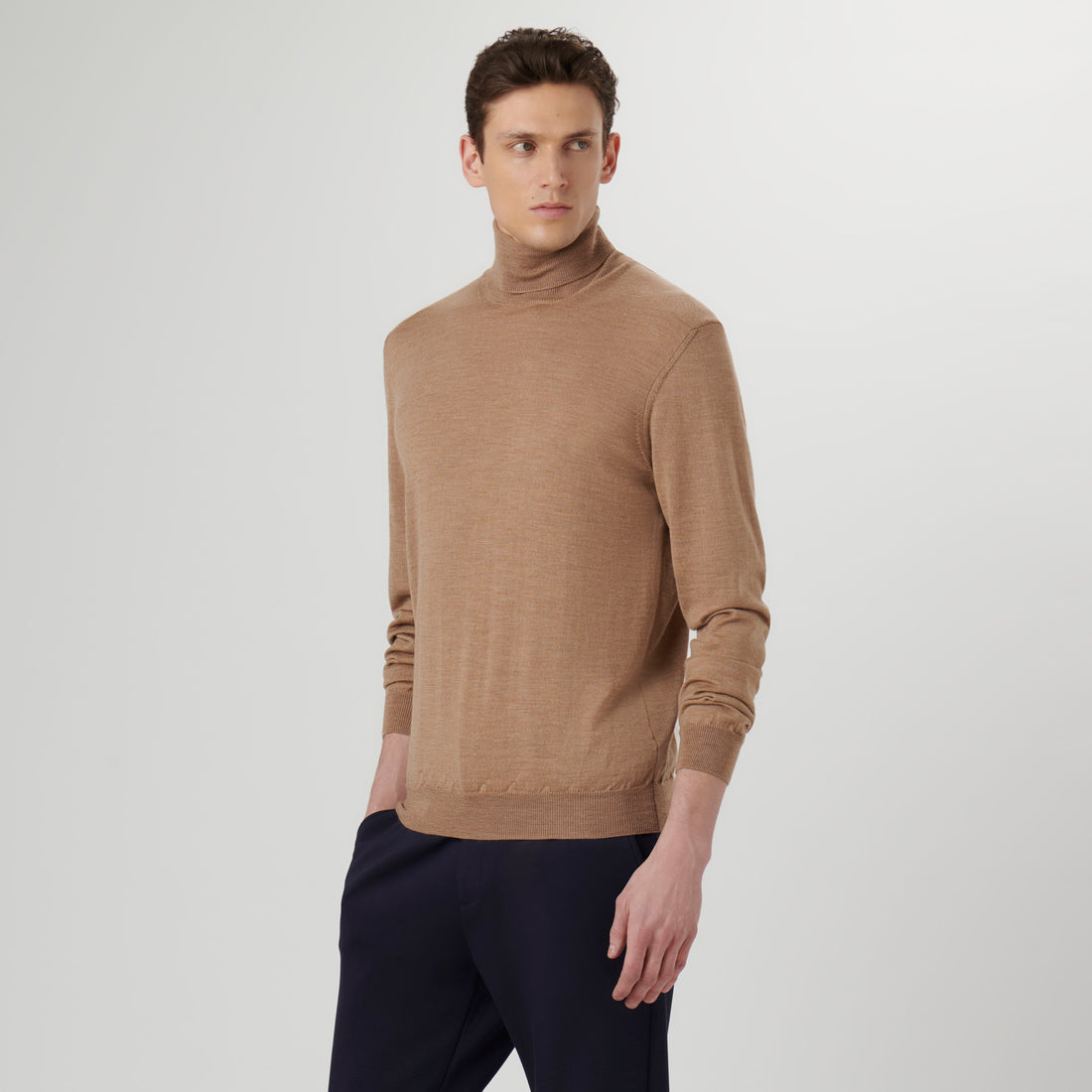 Super Merino Solid Turtleneck Sweater