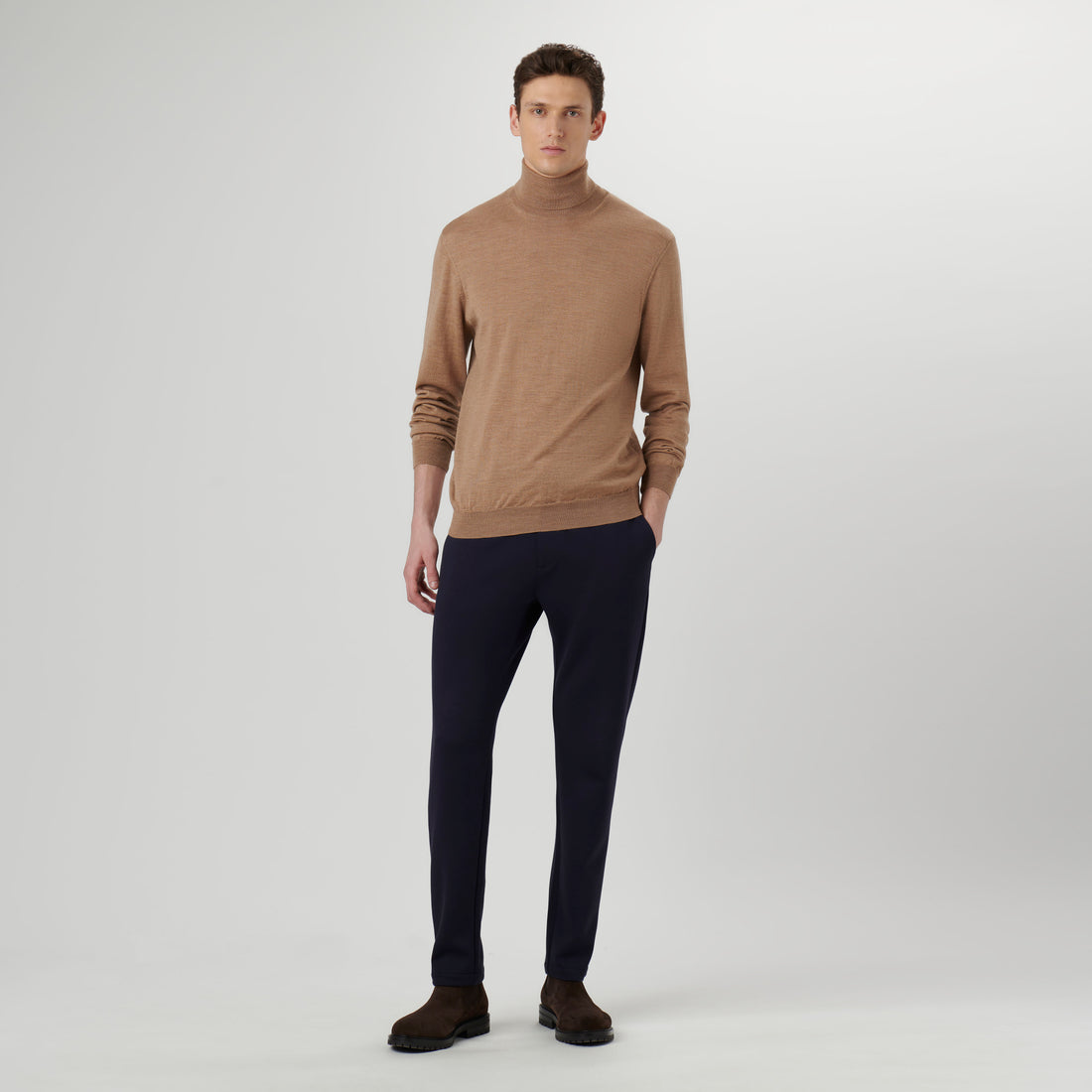 Super Merino Solid Turtleneck Sweater