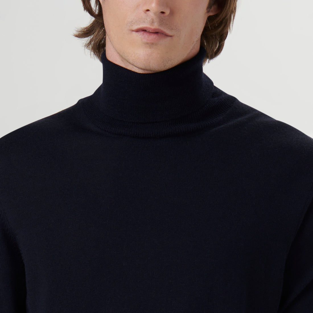 Super Merino Solid Turtleneck Sweater