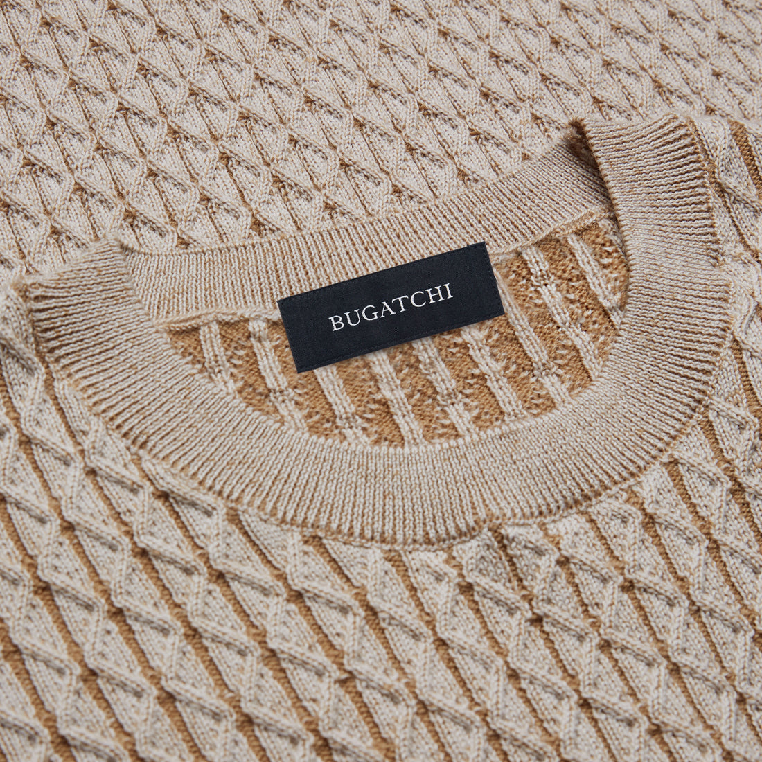 Diamond Stitch Crew Neck Sweater