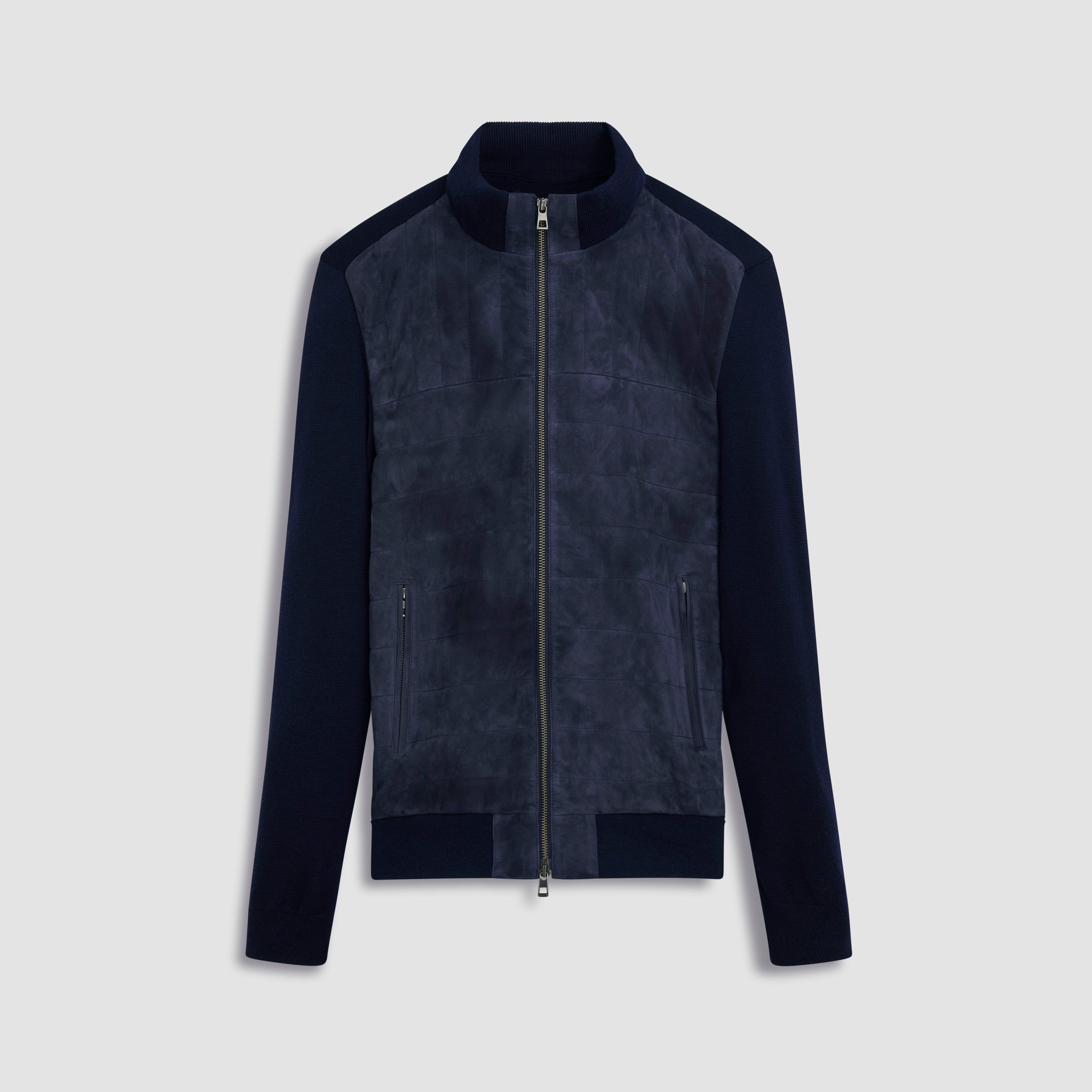 Suede and wool jacket store