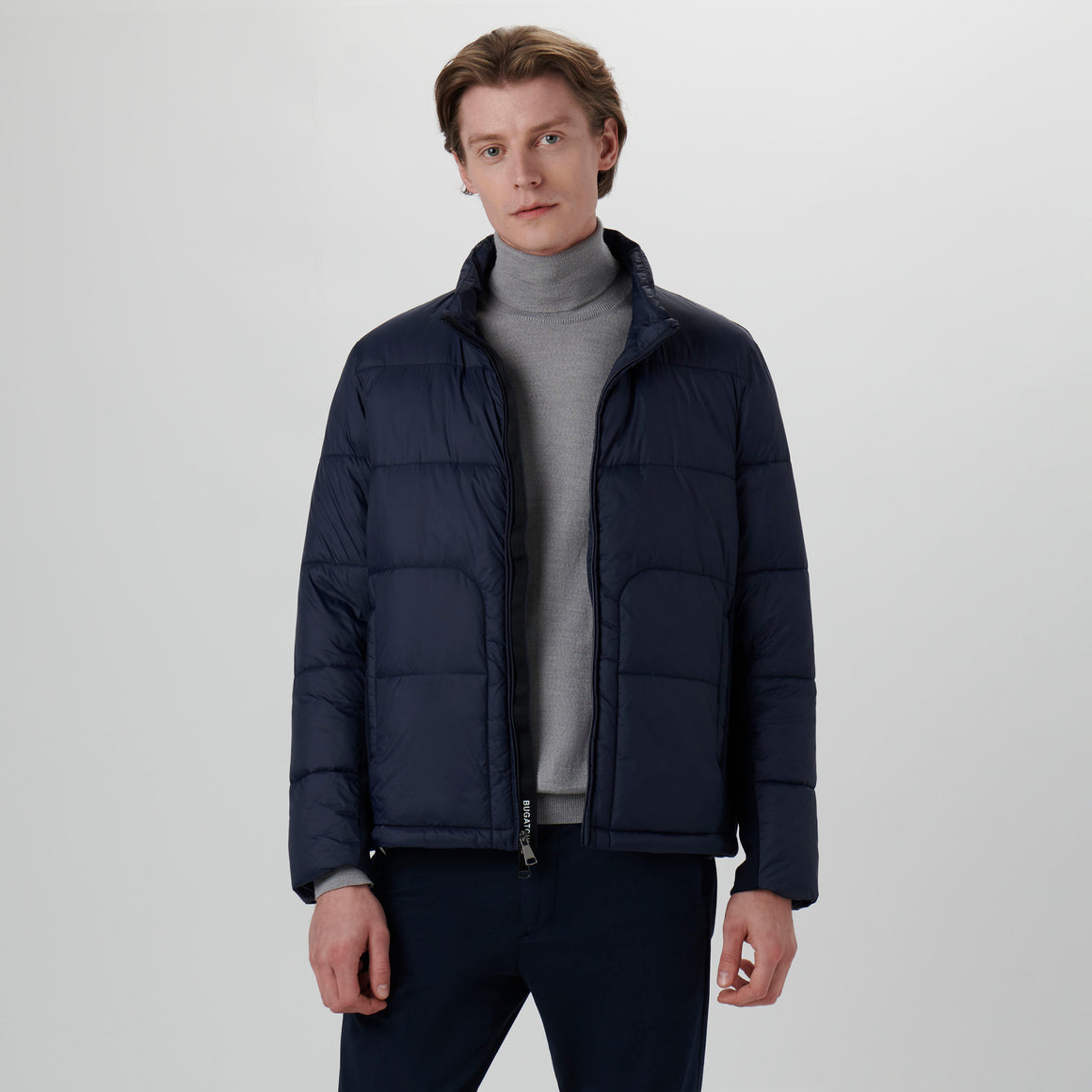 Quilted Bomber Jacket with Stow-Away Hood – BUGATCHI