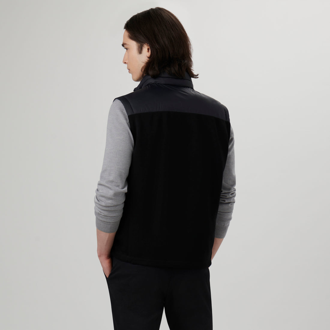 Quilted Vest with Stow-Away Hood