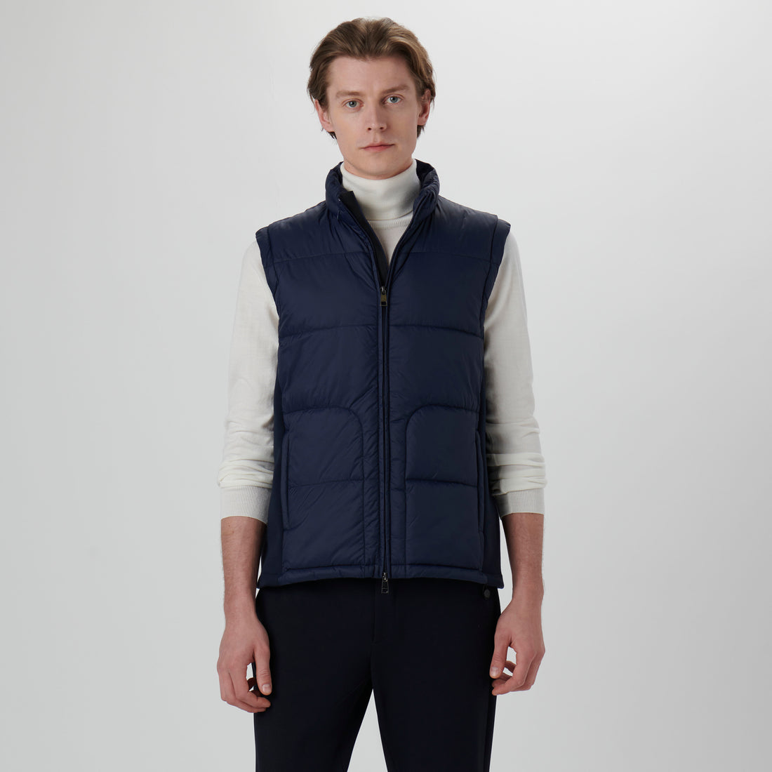 Quilted Vest with Stow-Away Hood