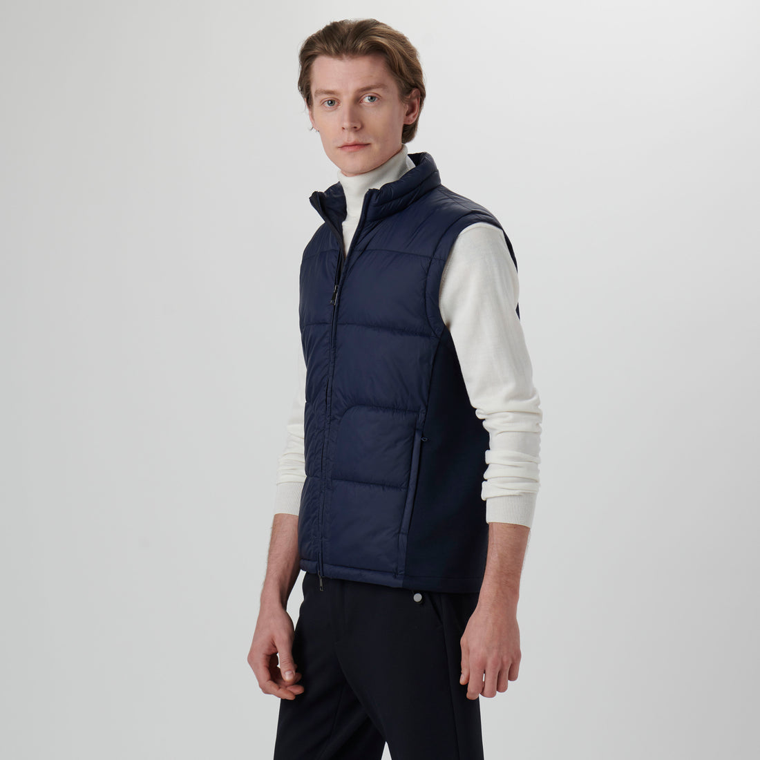 Quilted Vest with Stow-Away Hood