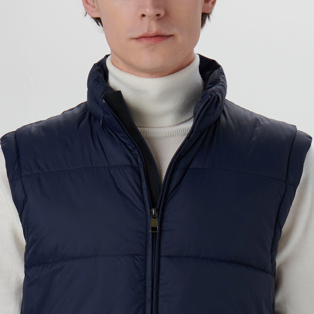 Quilted Vest with Stow-Away Hood