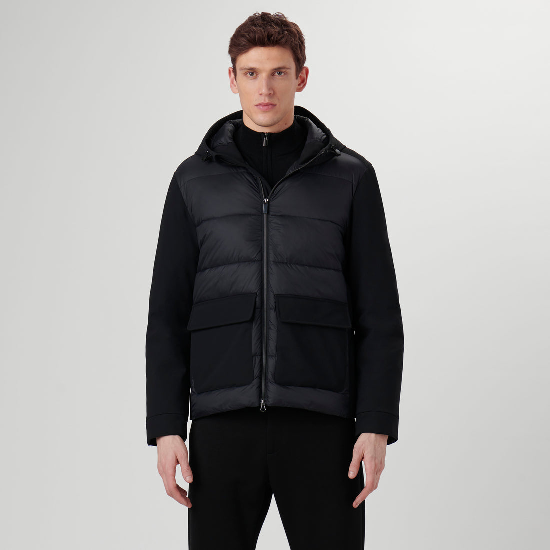 Nylon Puffer Jacket with Hood