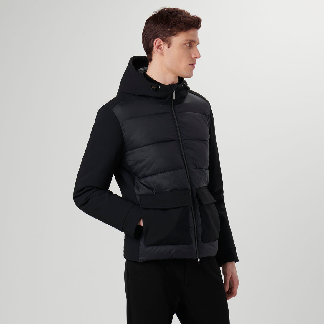 Nylon Puffer Jacket with Hood