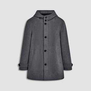 Wool Car Coat with Hood