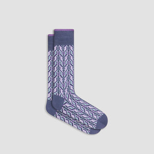 Cable Stripe Mid-Calf Socks