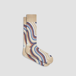 Serpentine Stripe Mid-Calf Socks