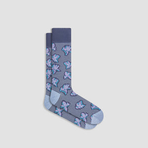 Striped Floral Mid-Calf Socks