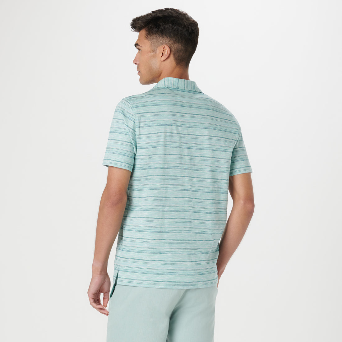 Striped Johnny Collar Polo