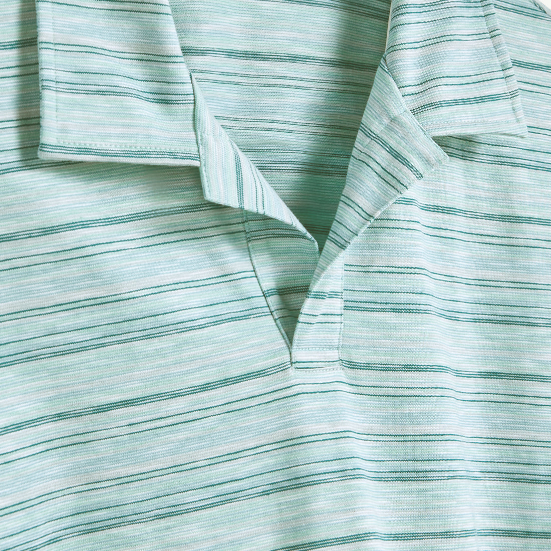 Striped Johnny Collar Polo