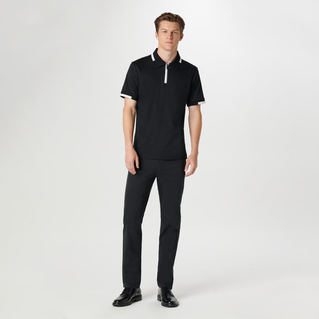 Tipped Quarter Zip Polo