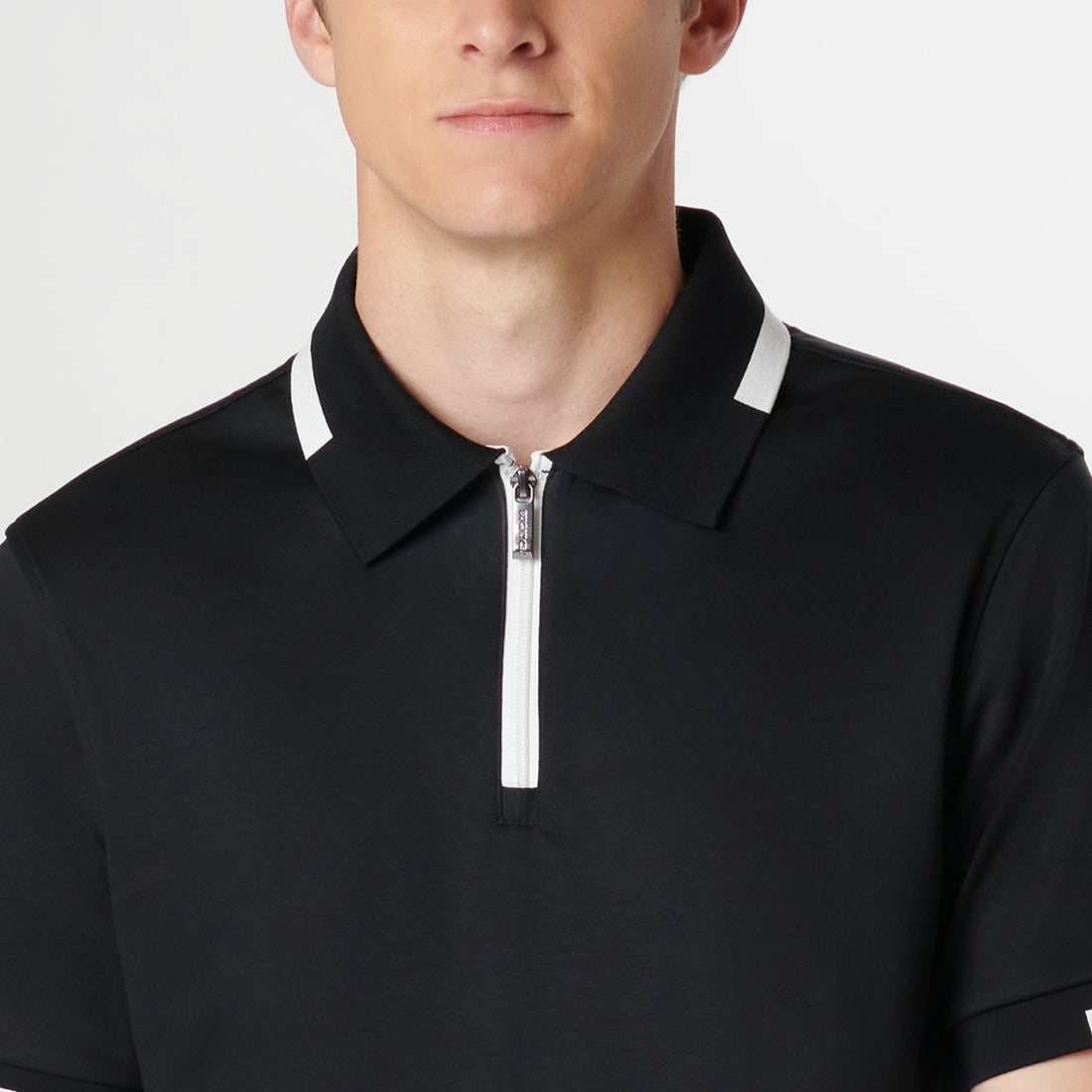 Tipped Quarter Zip Polo