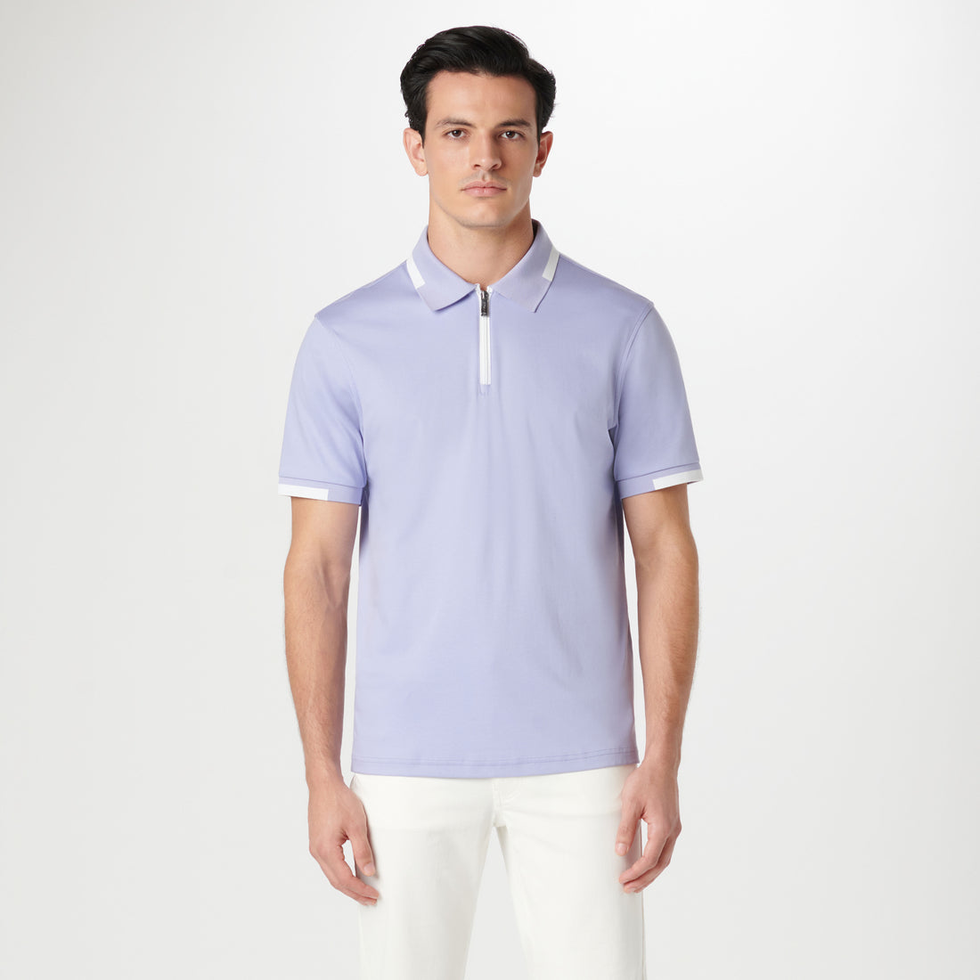 Tipped Quarter Zip Polo