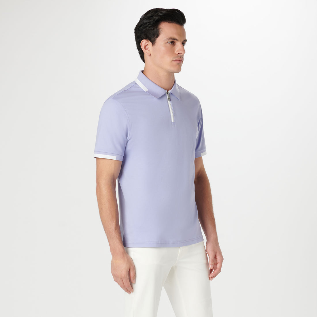 Tipped Quarter Zip Polo