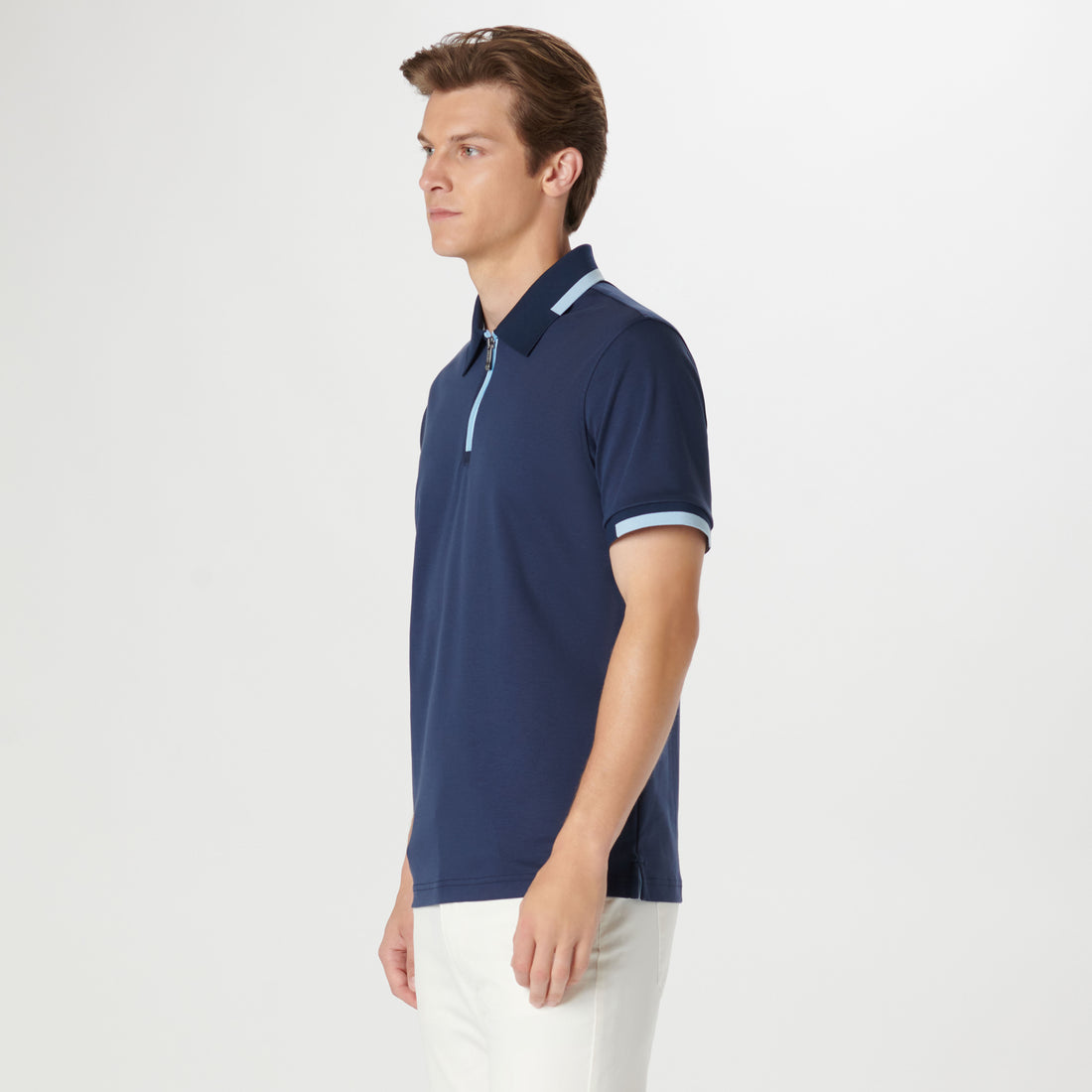 Tipped Quarter Zip Polo