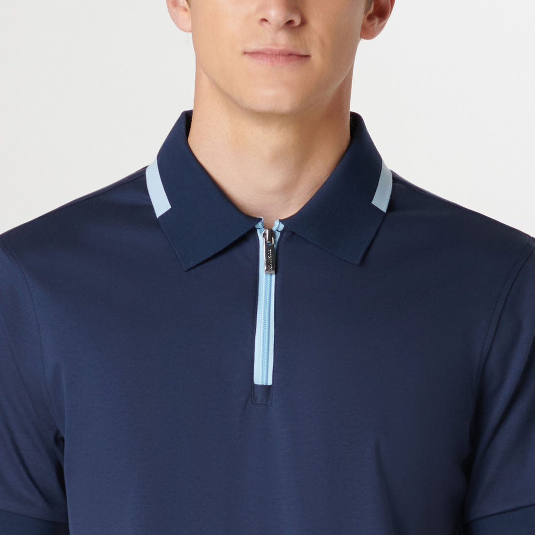 Tipped Quarter Zip Polo