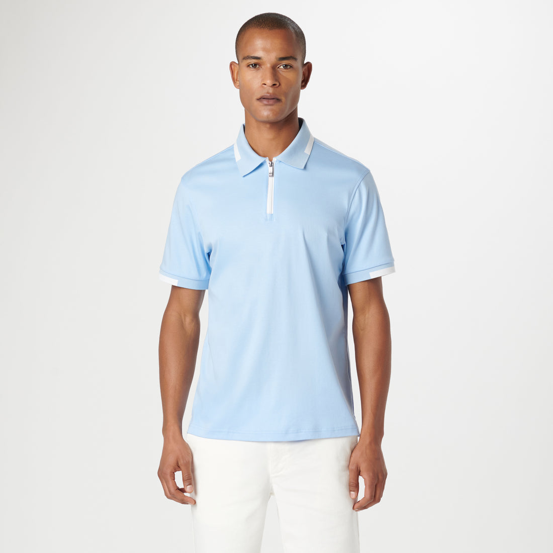 Tipped Quarter Zip Polo