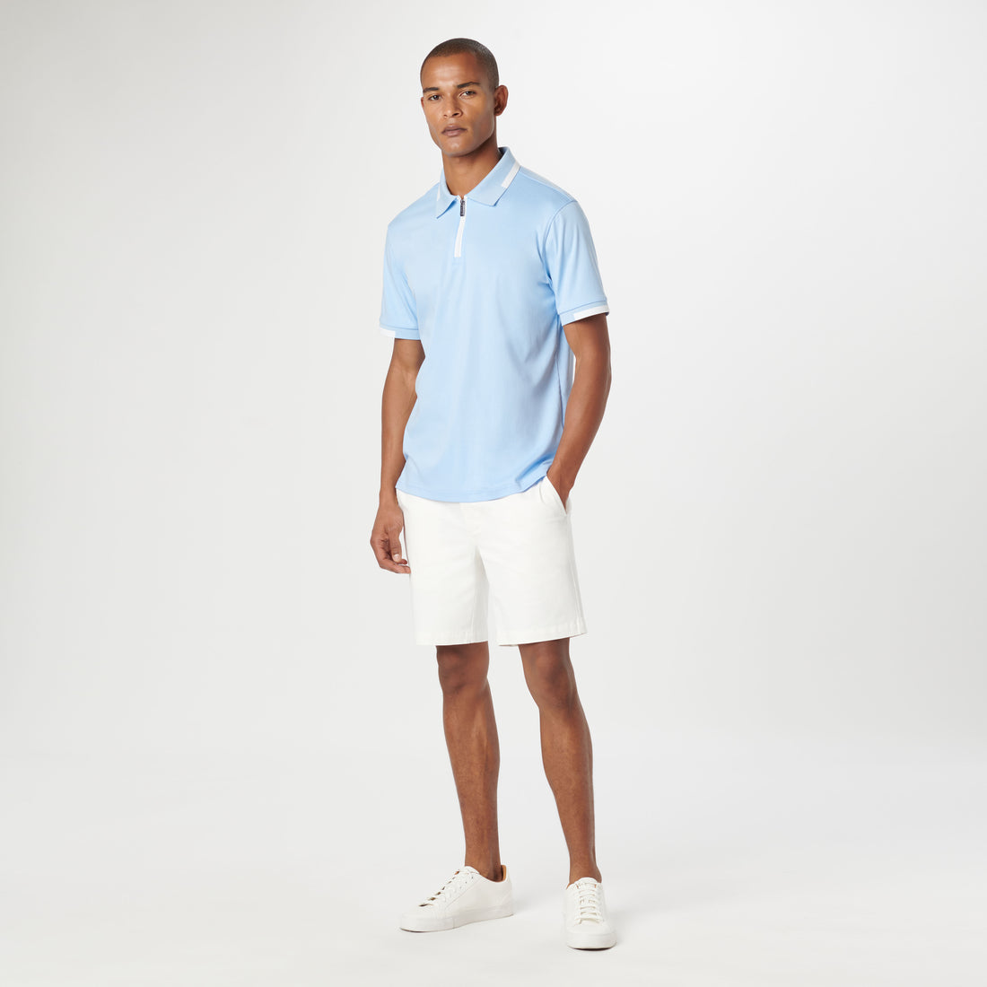 Tipped Quarter Zip Polo