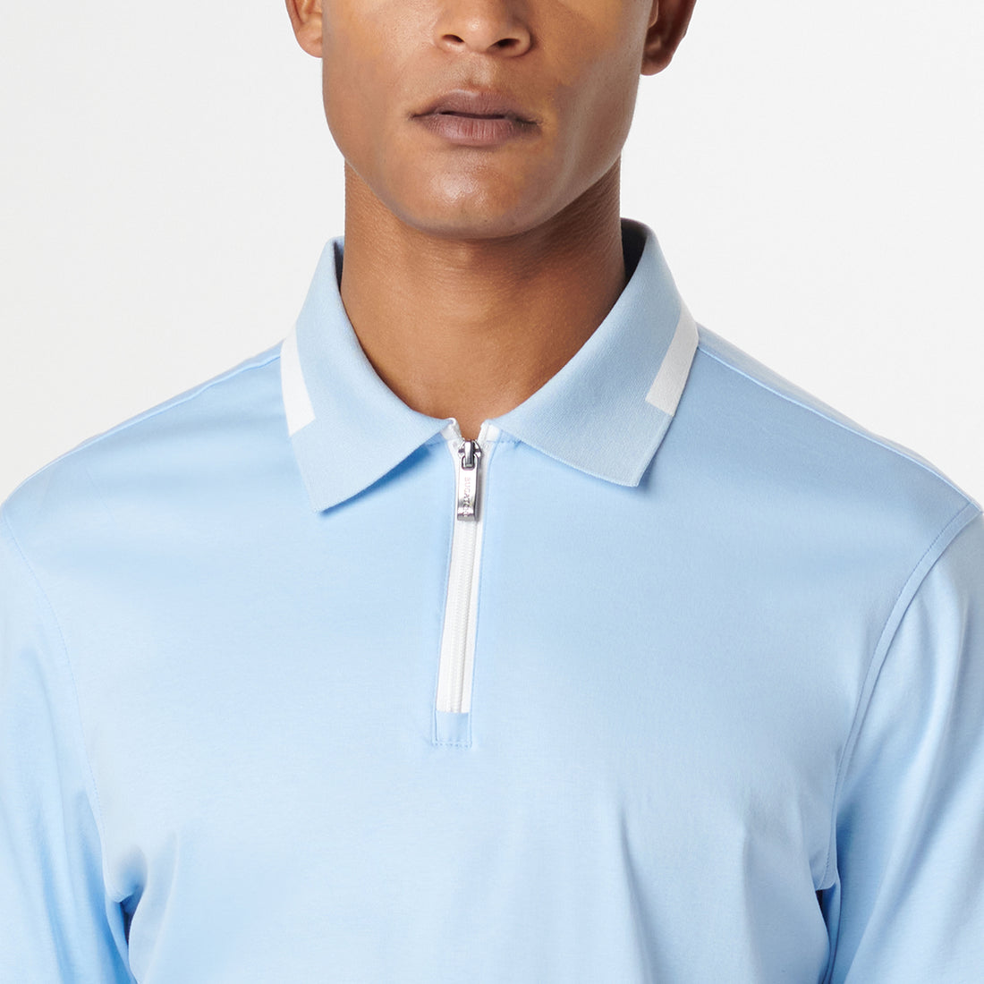 Tipped Quarter Zip Polo