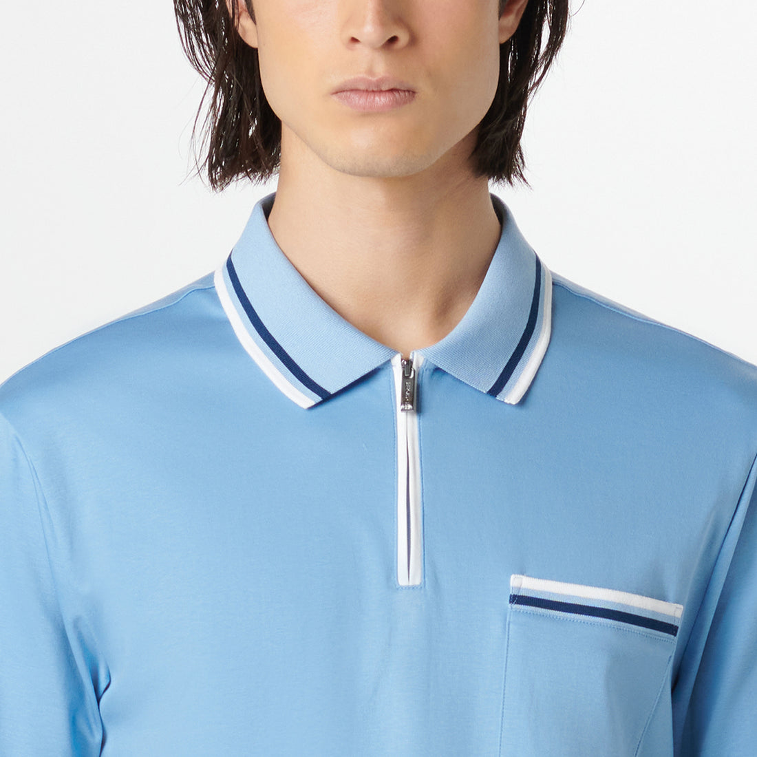 Tipped Quarter Zip Polo