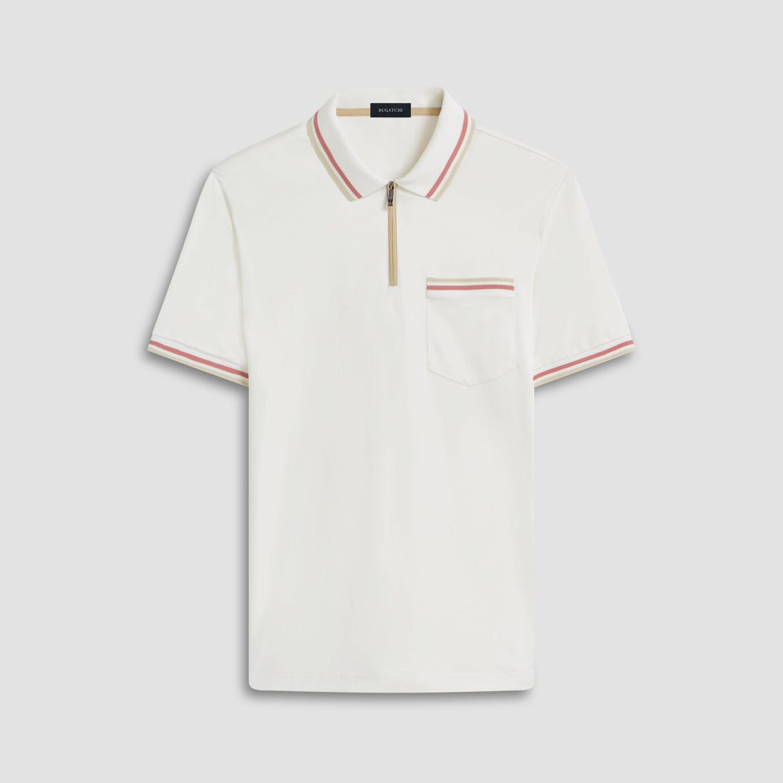 Tipped Quarter Zip Polo