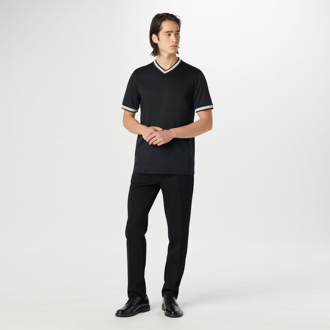 High V-Neck Pima T-Shirt